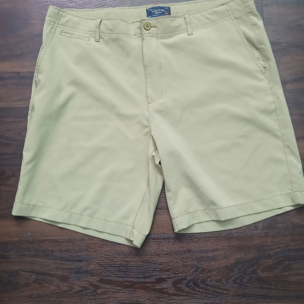 Athletic Green Shorts with Lightweight Fabric